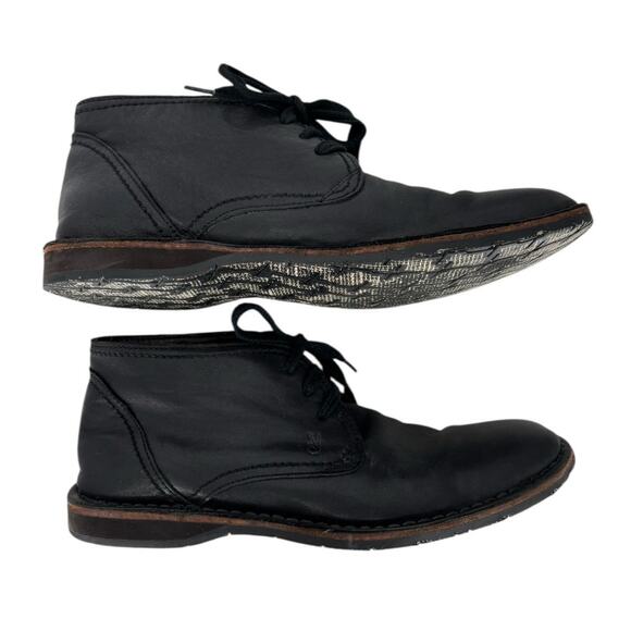 John Varvatos Black Leather Chukka Ankle Boots Mens Size 8M - Picture 3 of 12